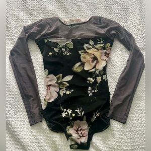 Five Dancewear Leotard, Floral Mesh, YL
